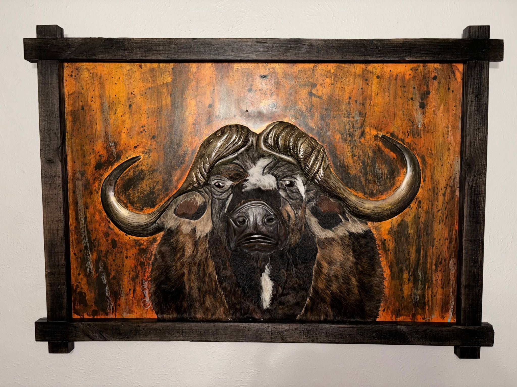 Cape Buffalo 'Dagga Boy' Painting