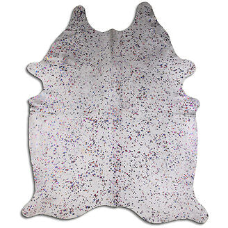 Confetti/Rainbow Cowhide