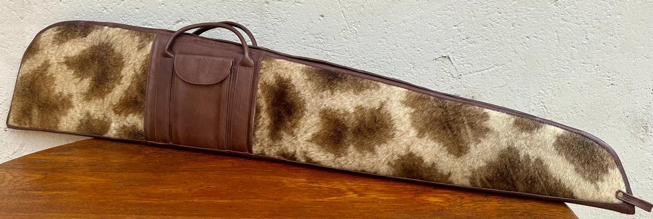 Giraffe Hide and Kudu leather gunbag