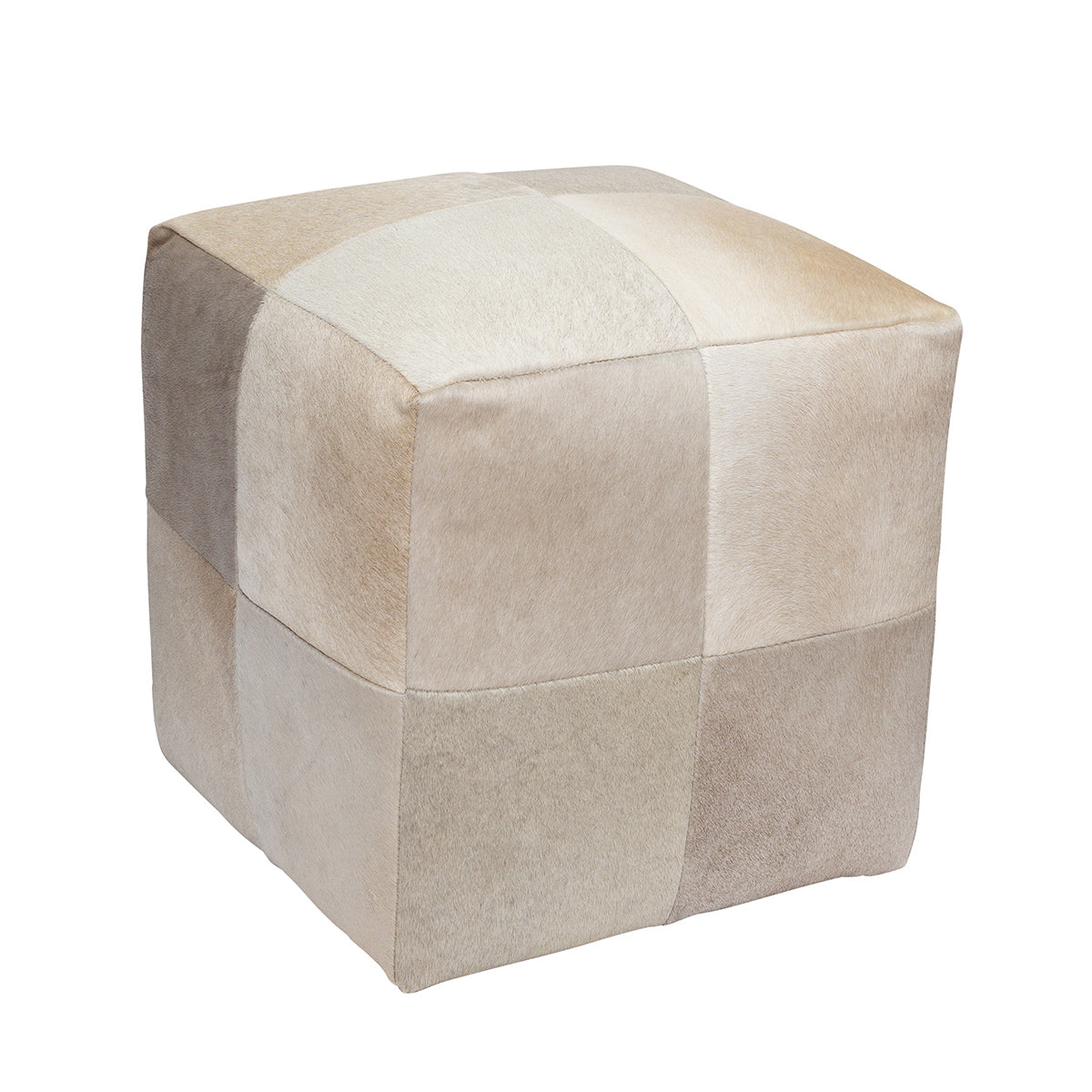 Natural Cowhide Poufs