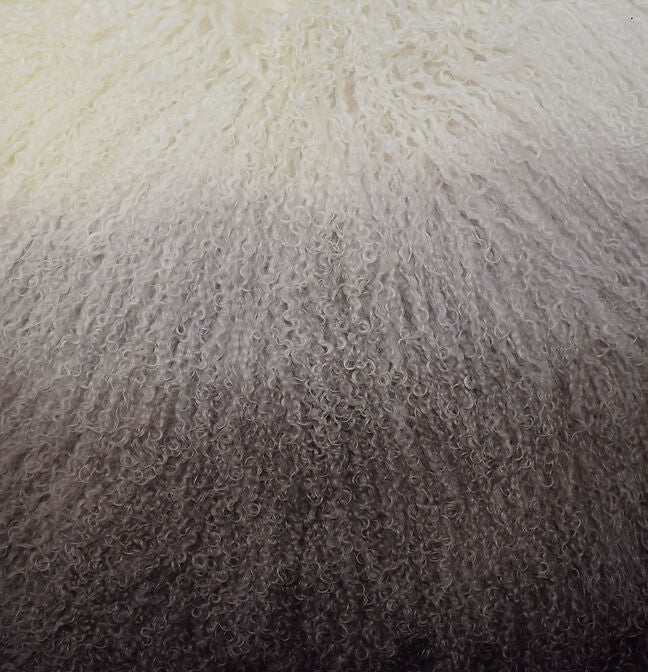 36" Square Tibetan Lamb Ottoman