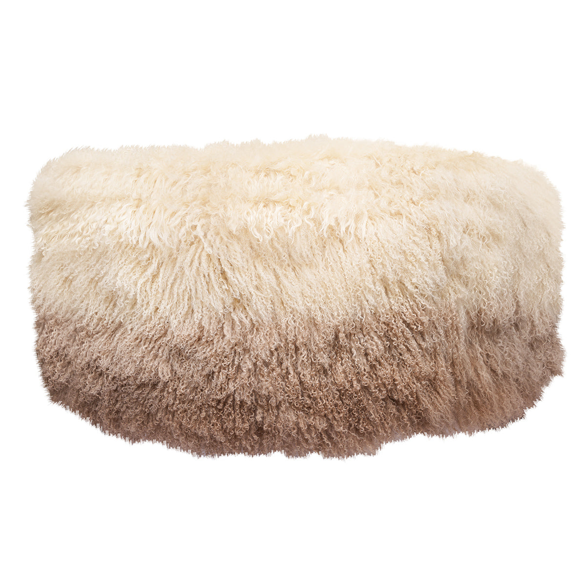 36" Square Tibetan Lamb Ottoman