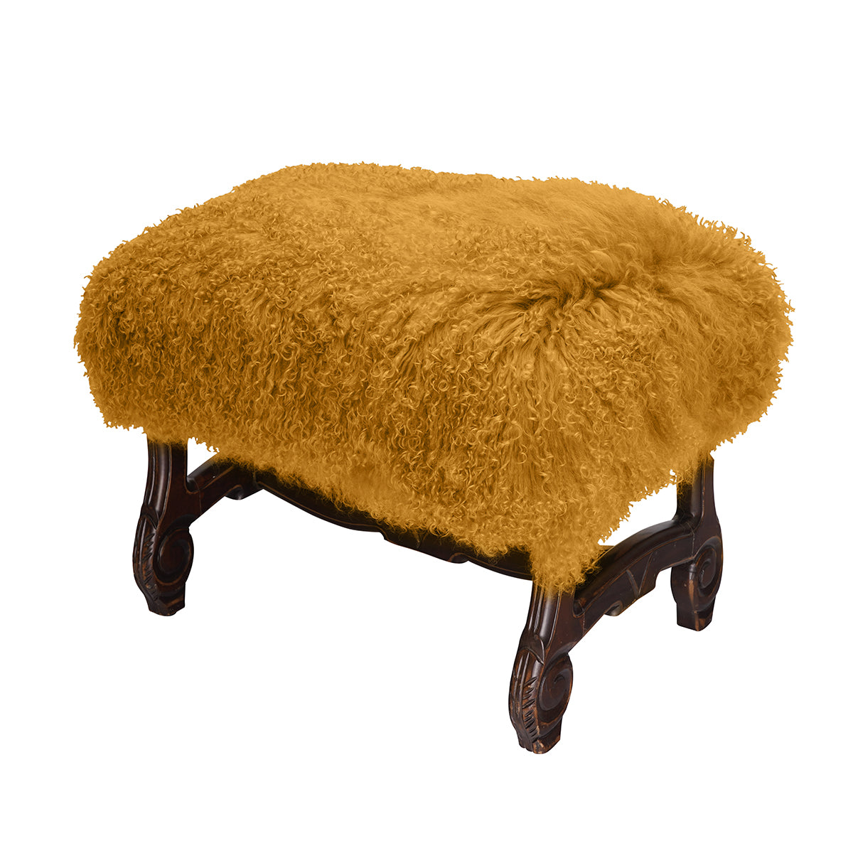 2 Foot Tibetan Bench (Brown Carved Leg)