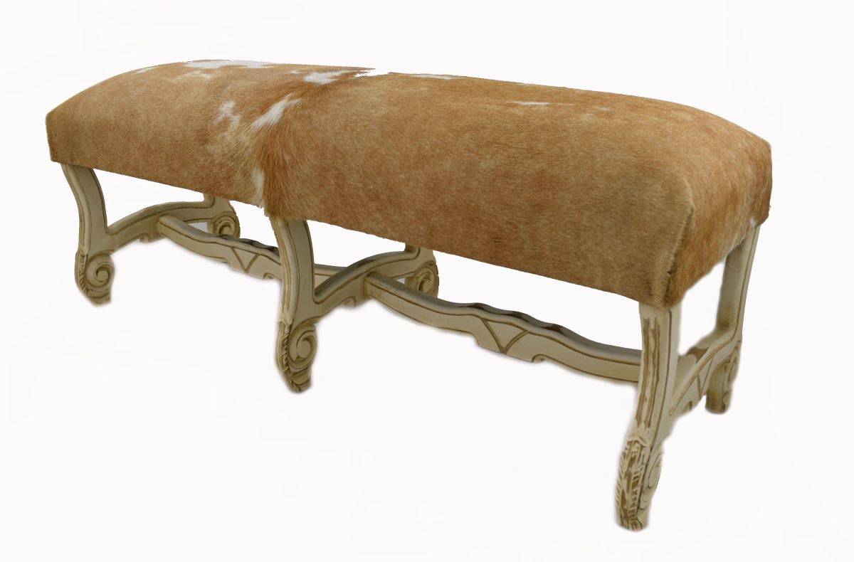 6 Foot Cowhide Bench