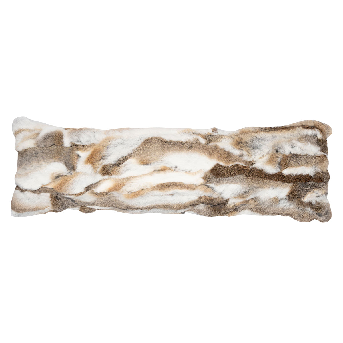 Rabbit Fur Pillows - Brown Pieced