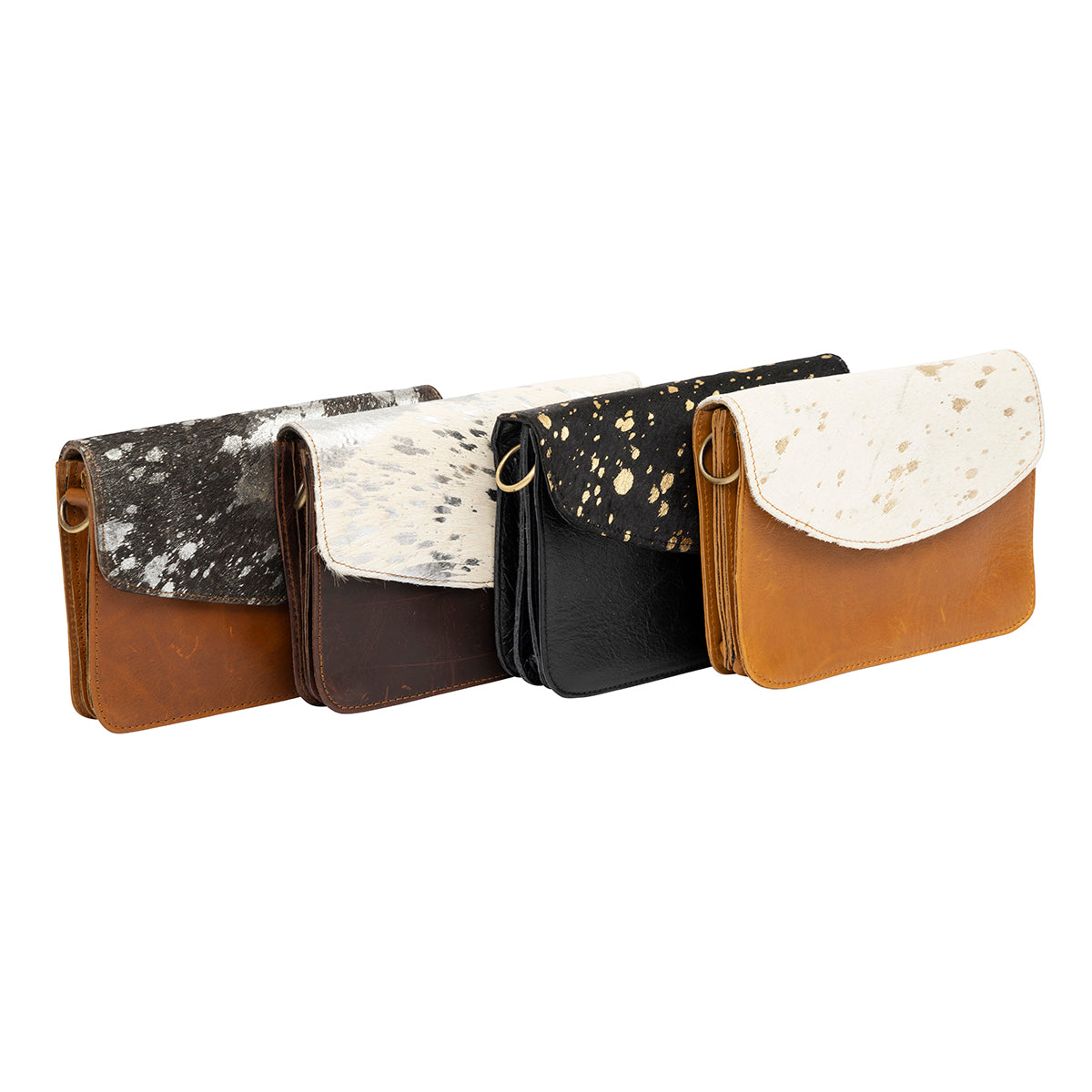 Small Cowhide Accordion Envelope Purse