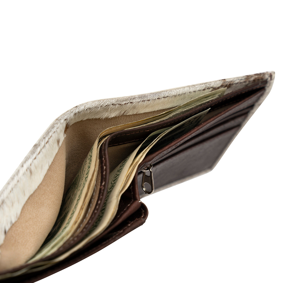 Cow Hide Bi Fold Wallet