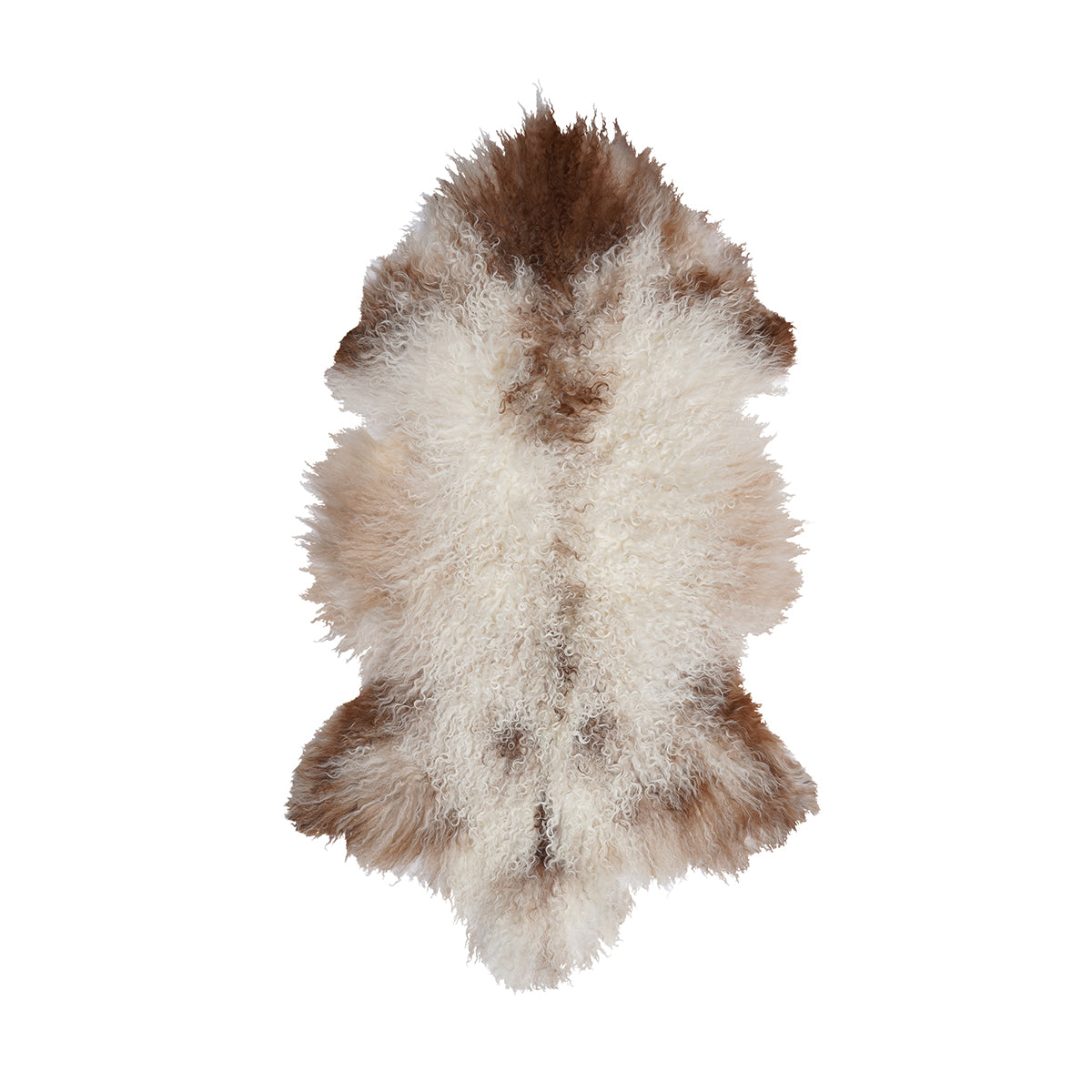 Natural Brown & White Tibetan Lamb