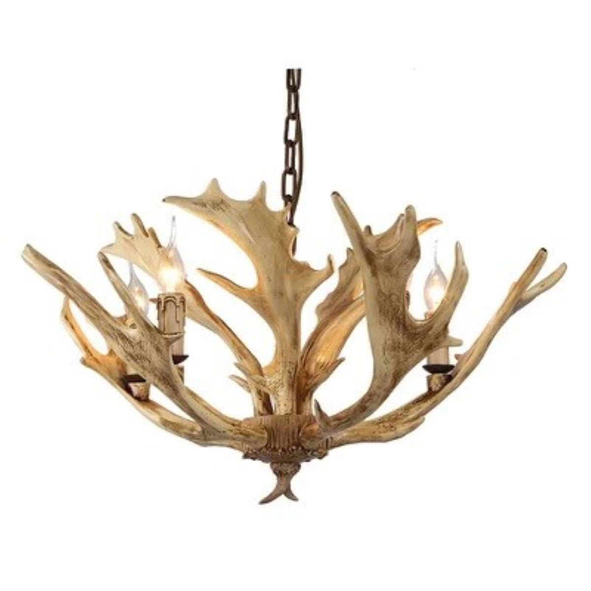 Vegan (Faux) Antler 5 Light Chandelier