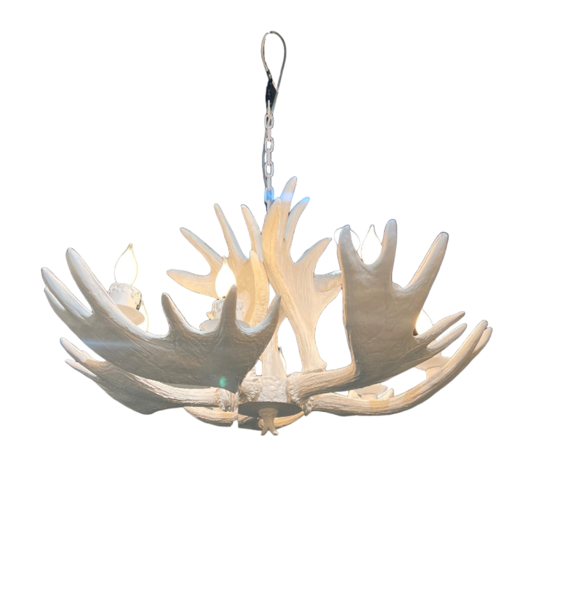 Vegan (Faux) Antler 5 Light Chandelier
