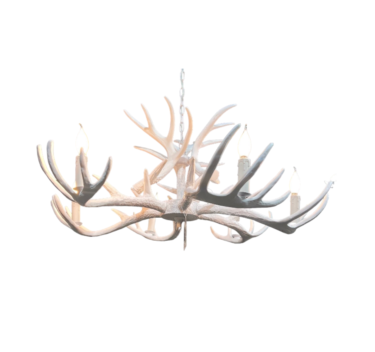 Vegan (Faux) Antler 6 Light Chandelier