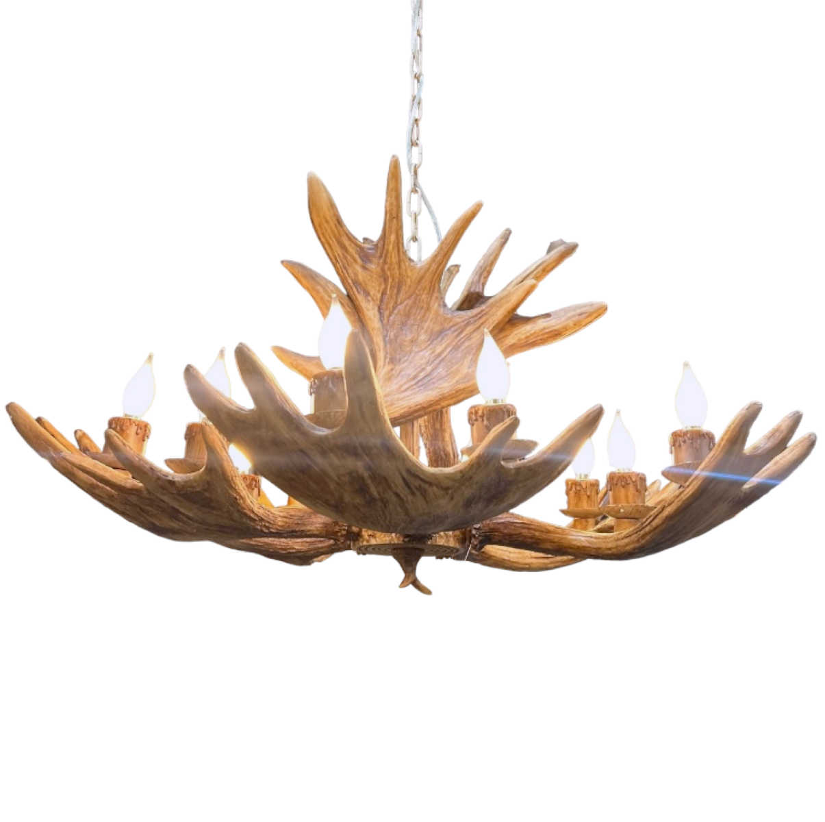 Vegan (Faux) Antler 10 Light Chandelier