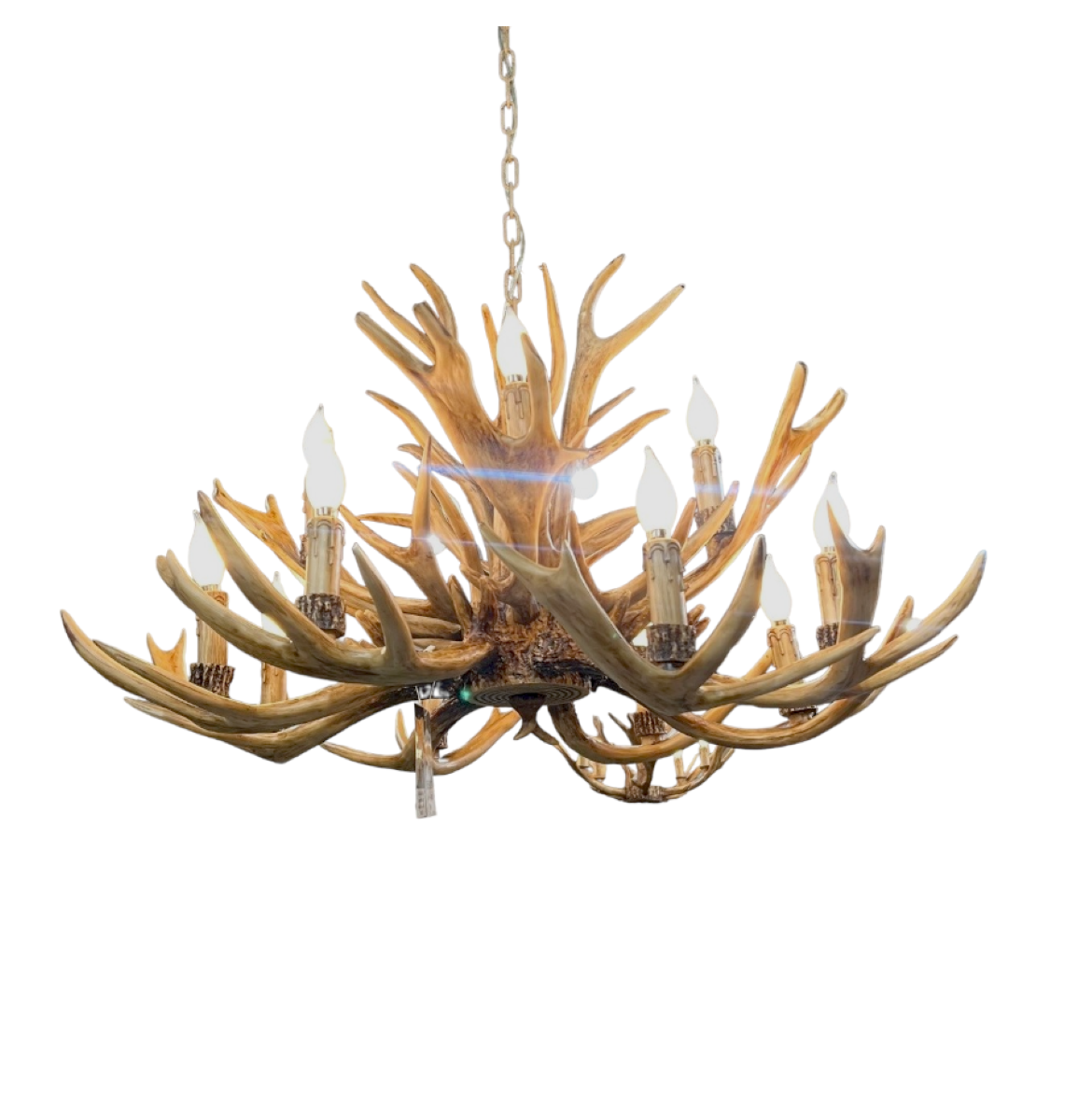 Vegan (Faux) Antler 8+4 Light Chandelier