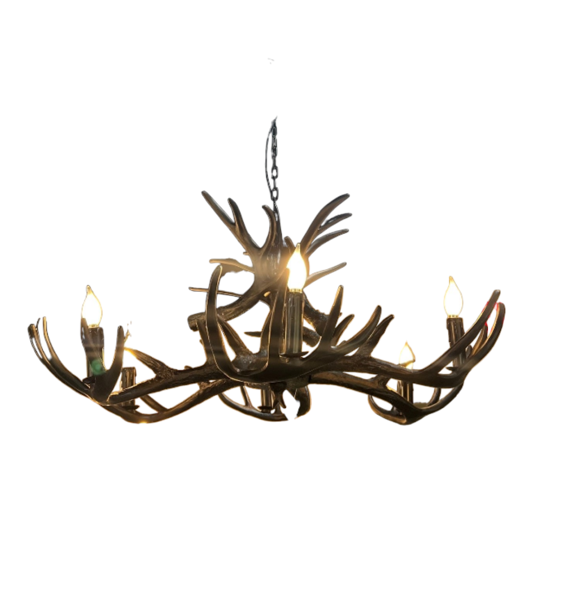 Vegan (Faux) Antler 6 Light Chandelier