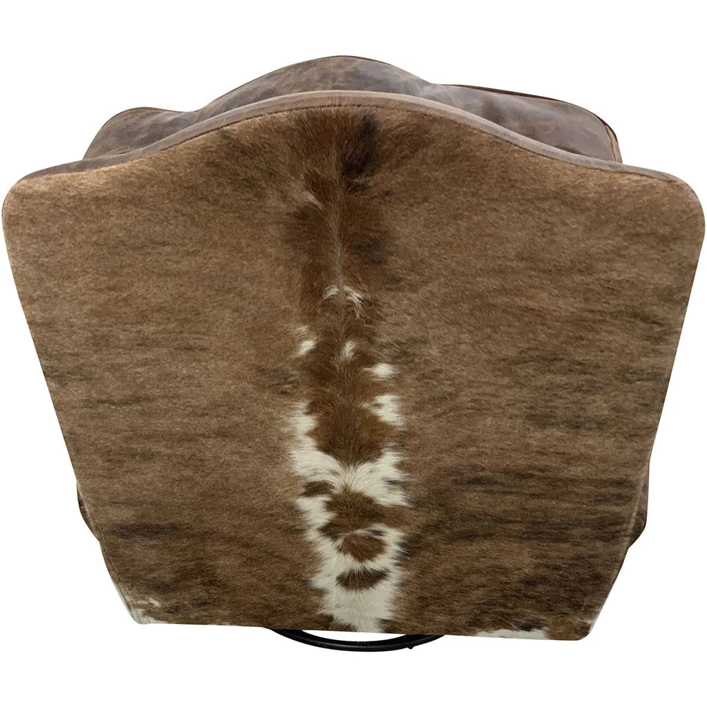 Cowhide Swivel Glider Recliner