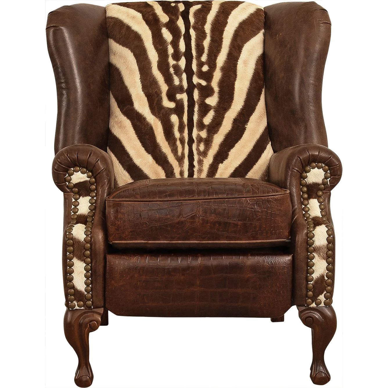 Zebra Wingback Recliner