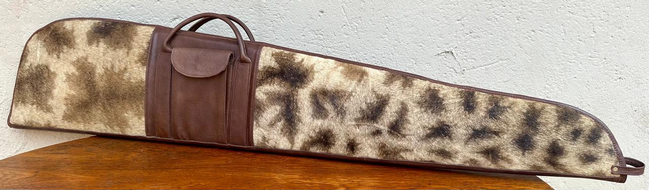 Giraffe Hide and Kudu leather gunbag