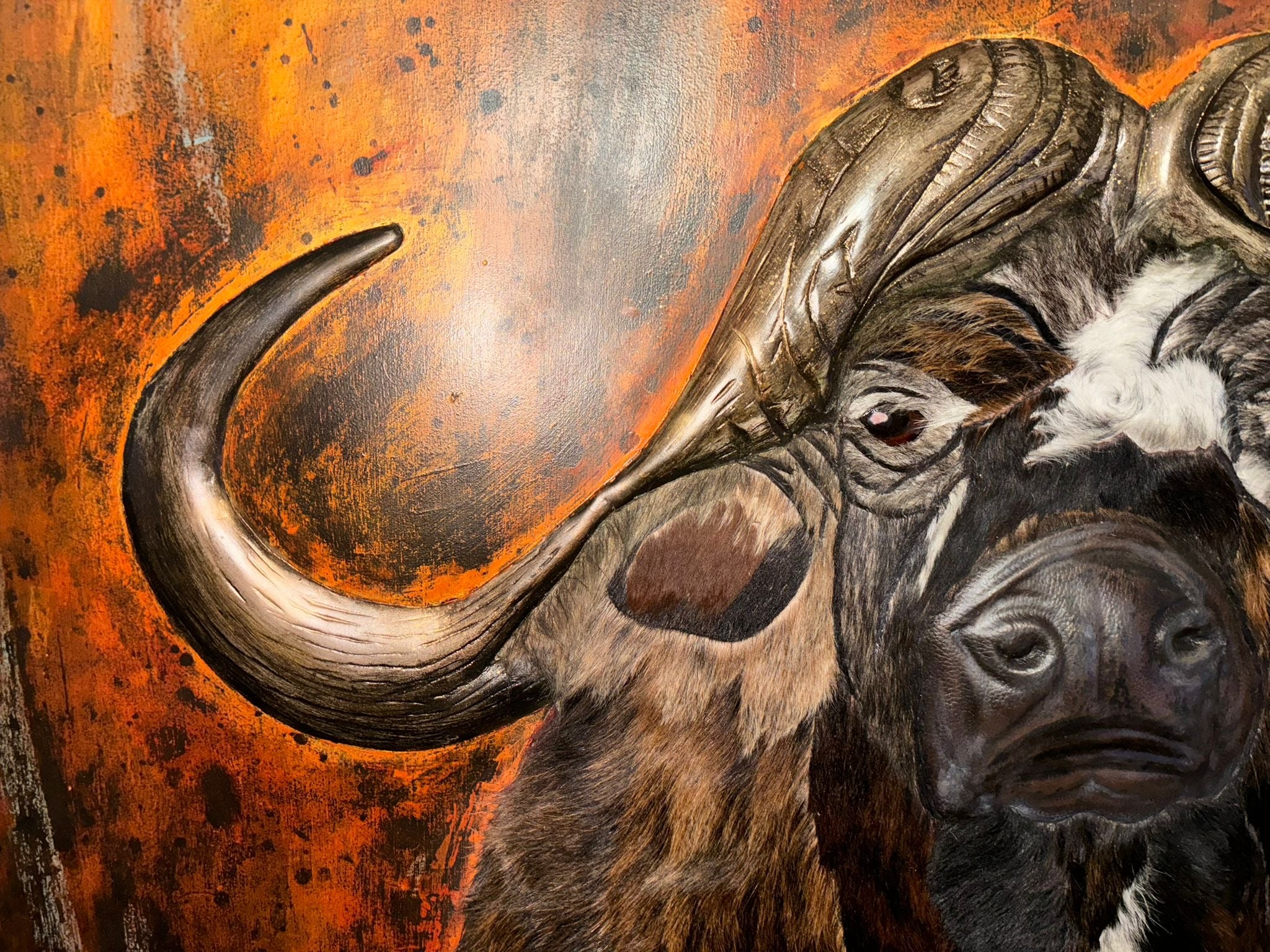 Cape Buffalo 'Dagga Boy' Painting