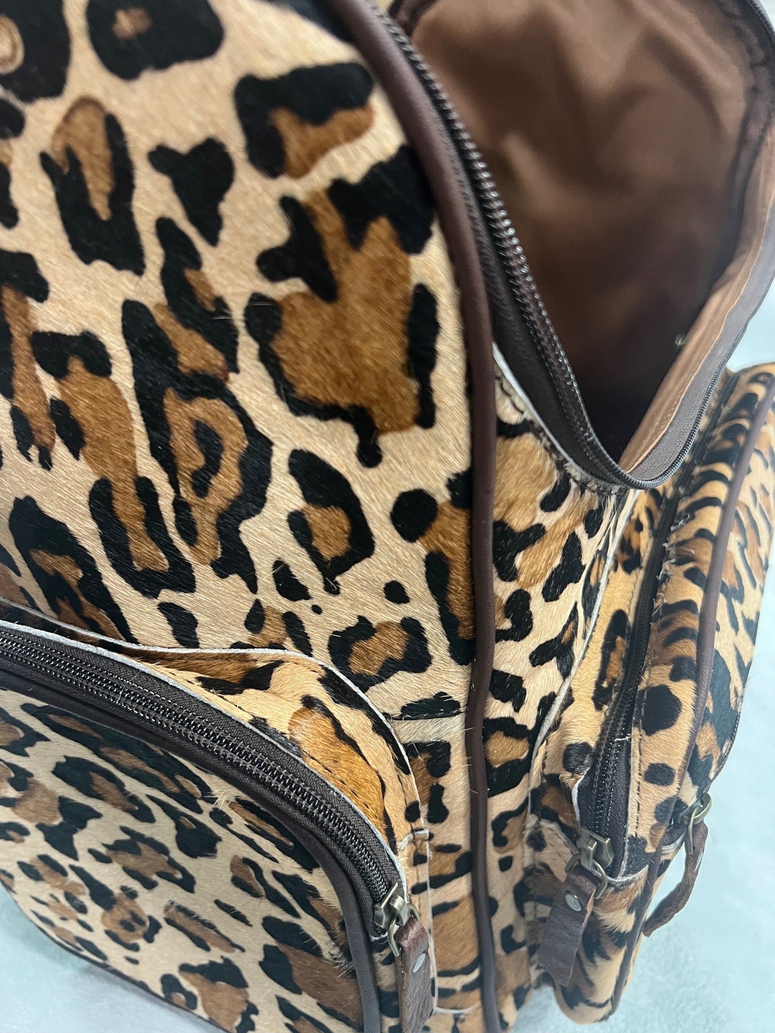 Tooled Leopard print Backpack