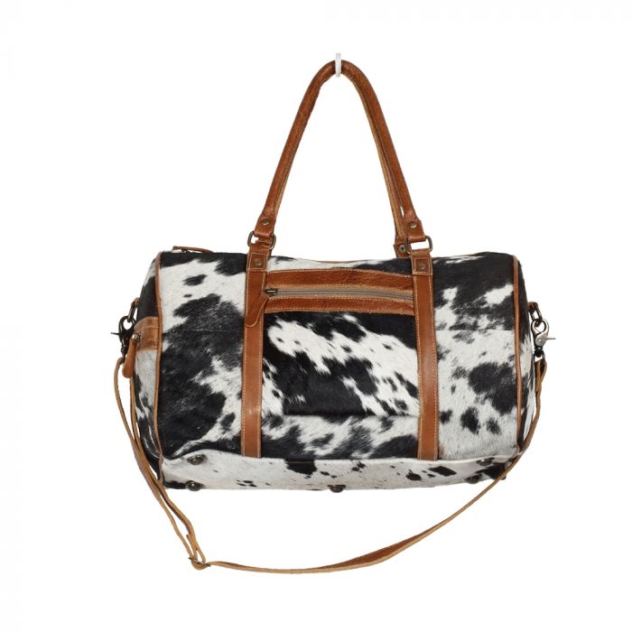 Onyx Cow Hide Duffle Bag