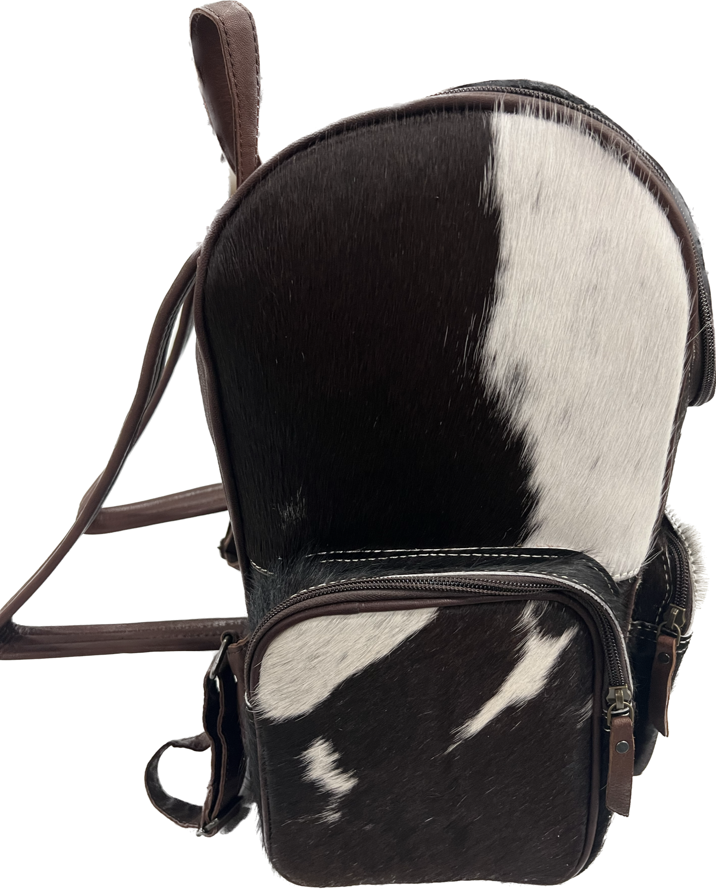 Angus Backpack Tooled Brown&White
