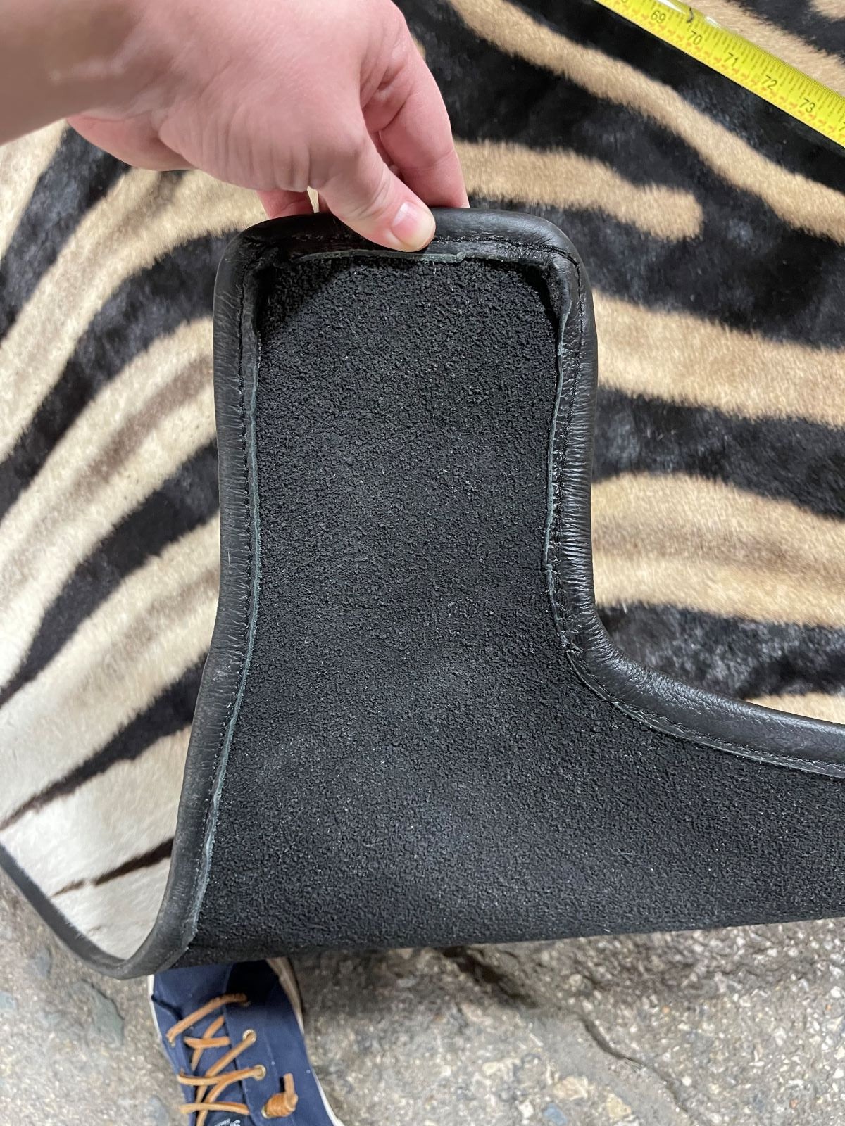 Zebra Hide-Backed and Trimmed