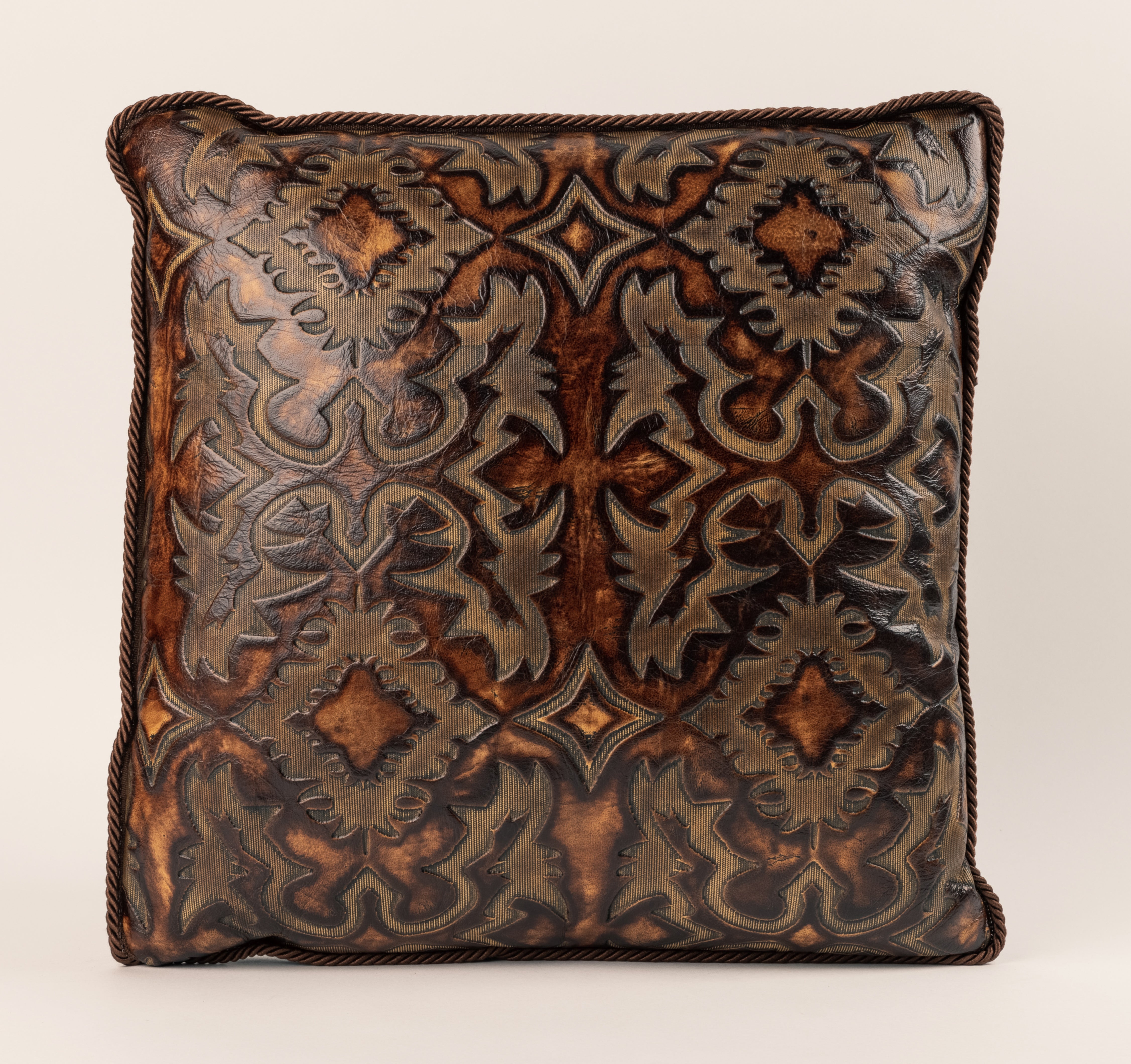 Laredo Sepia design embossed leather