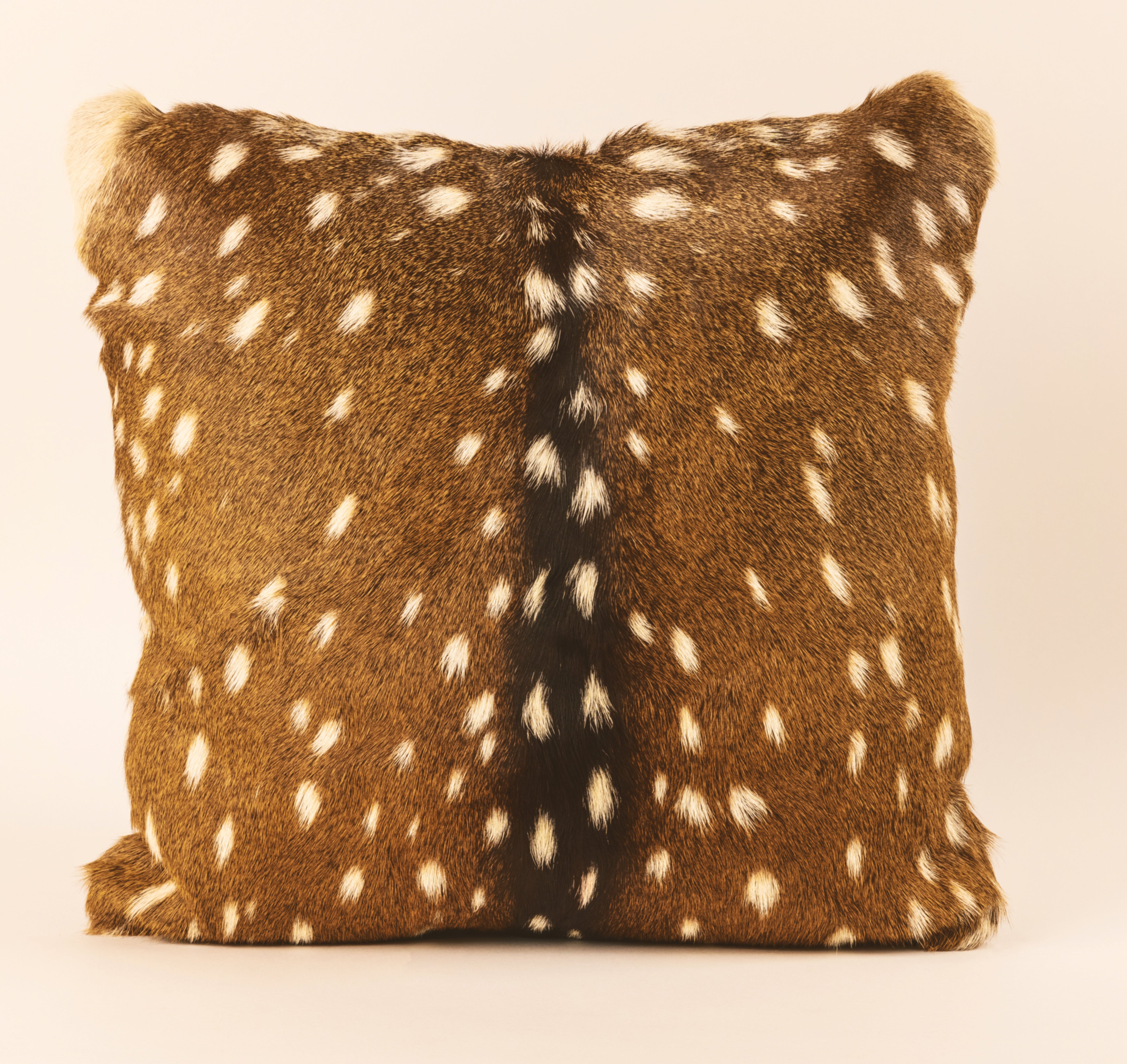 Axis deer hide front and brown leather back