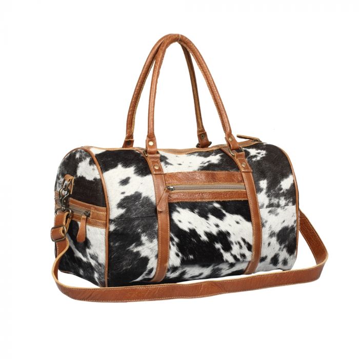 Onyx Cow Hide Duffle Bag